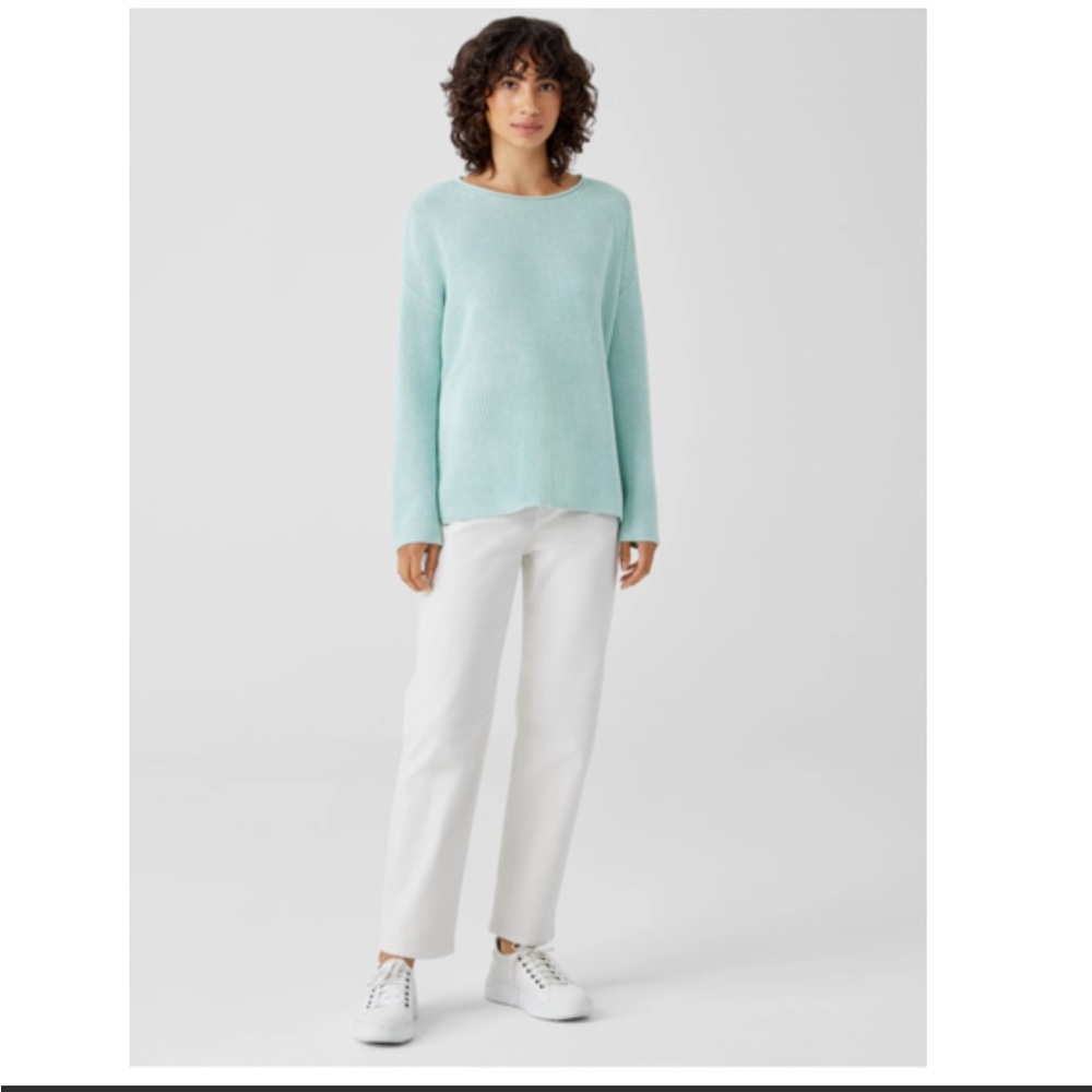 NWT EILEEN FISHER Peruvian Organic Cotton Box-Top - Picture 2 of 10